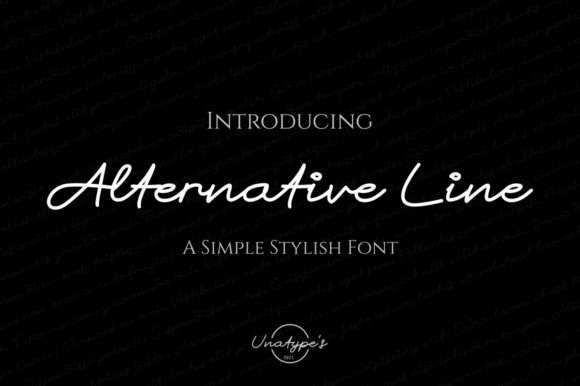 Alternative Line Font for Creative Marketing
