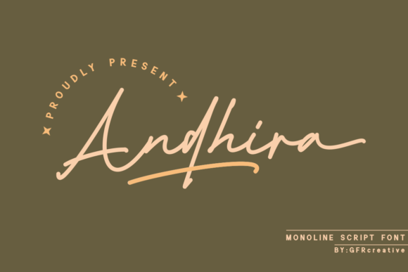 Andhira: A Stylish Script Font for Branding and Creative Projects