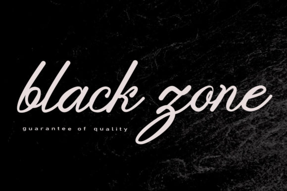 Black Zone: A Script Font for Elegant Design