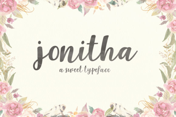 Jonitha: A Handwritten Typeface for Creative Crafters