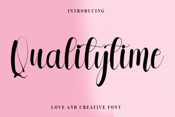 Qualitytime: A Handwritten Font for Elegant Design