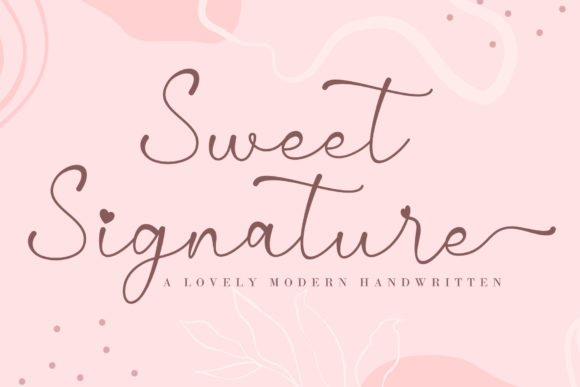 Sweet Signature: A Handwritten Typeface for Elegant Web Design