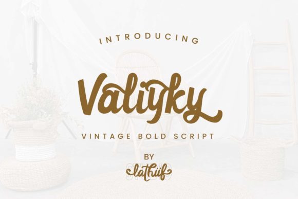 Valiyky: A Vintage Script Font for Editorial Elegance